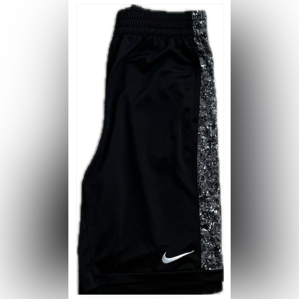 Nike Black Shorts with Patterned Side Panels